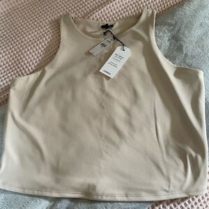 Express Cream/Beige Body Contour Tank
